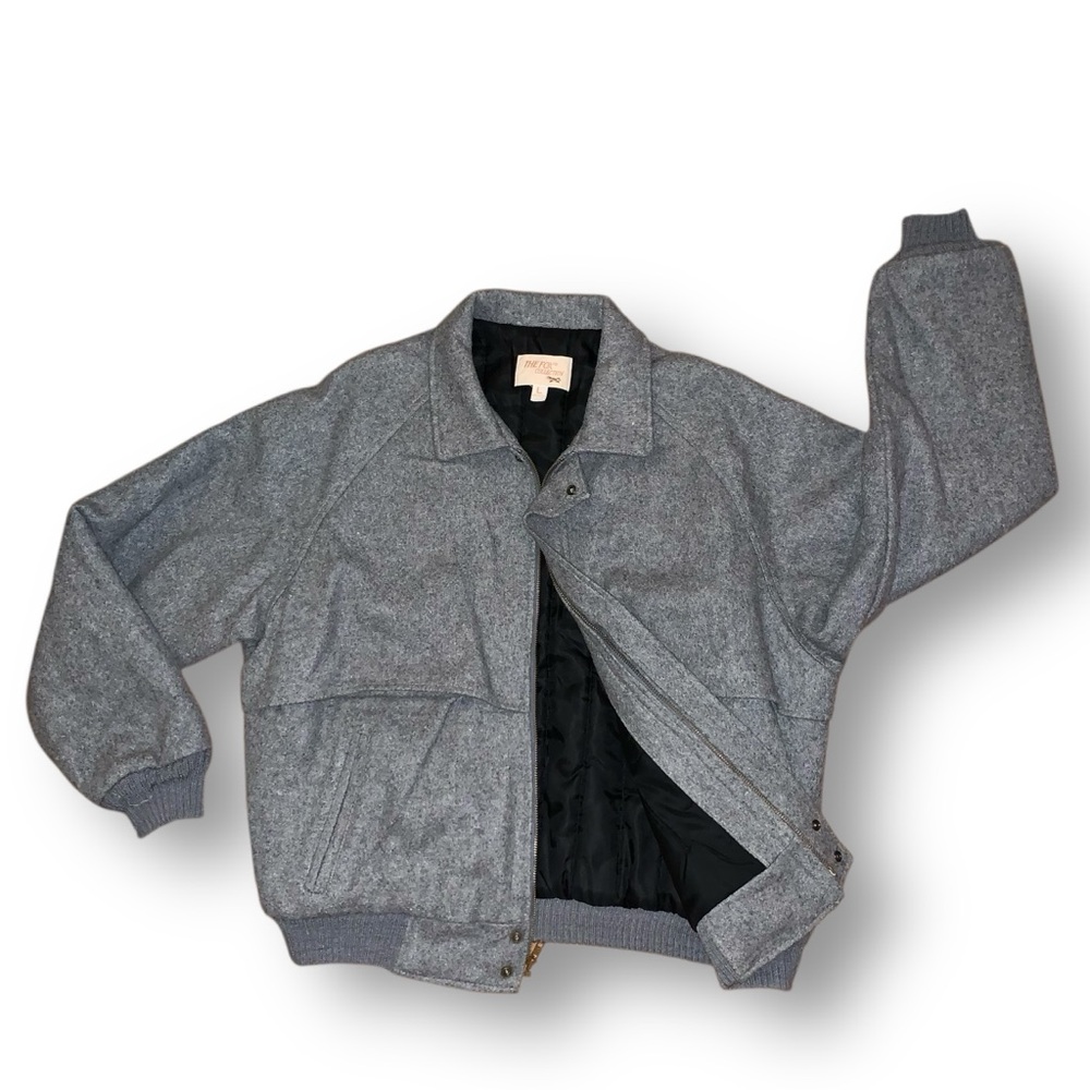 v i n t a g e :: Wool Warm Padded Lined Tweed Bomber Jacket - Picture 9 of 15
